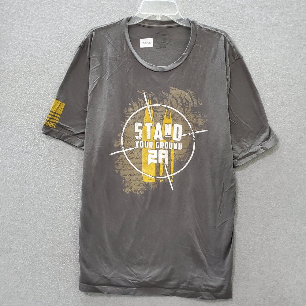 Nine Line Women Top 3XL Gray T-Shirt Stand‎ Your Ground 2A Short Sleeve Tee